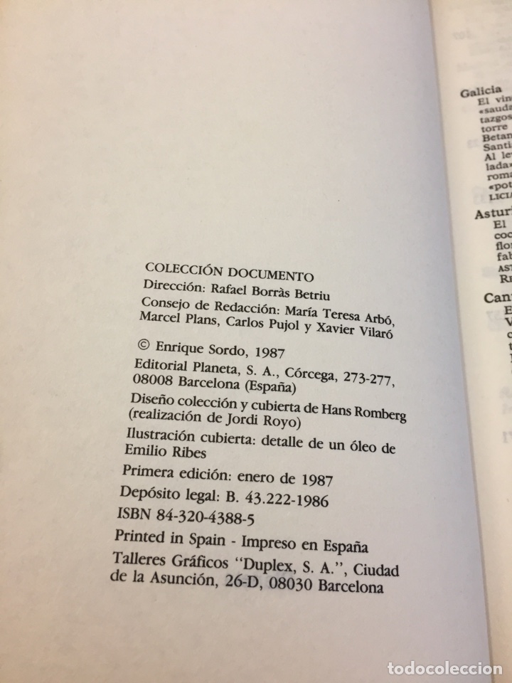 Libros de segunda mano: Libro Espa&ntilde;a, entre trago y bocado. Enrique Sordo - Foto 3