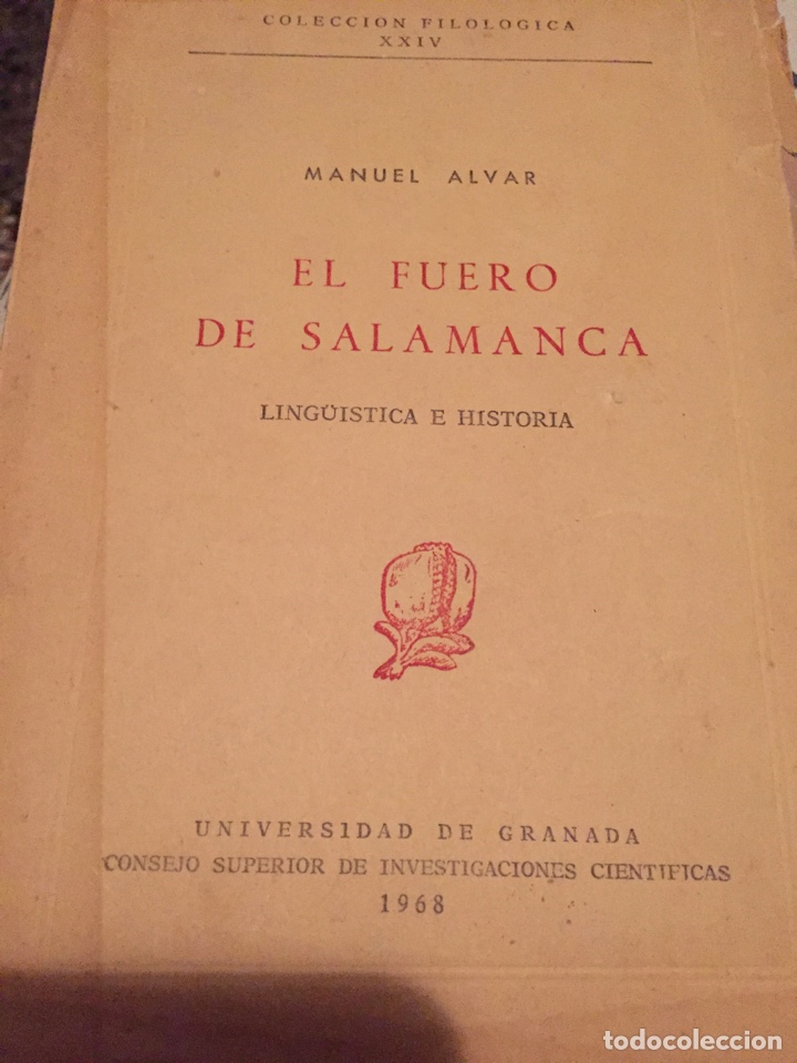 Libros de segunda mano: Libro El fuero de salamanca. Manuel Alvar - Foto 1