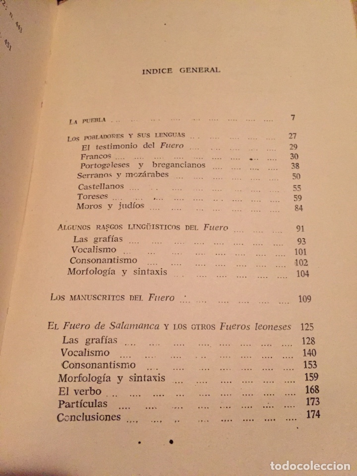 Libros de segunda mano: Libro El fuero de salamanca. Manuel Alvar - Foto 4