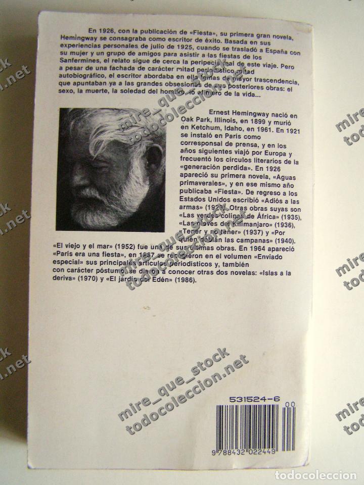 Libros de segunda mano: FIESTA - ERNEST HEMINGWAY - PLANETA, POPULAR, 1990 - Foto 3