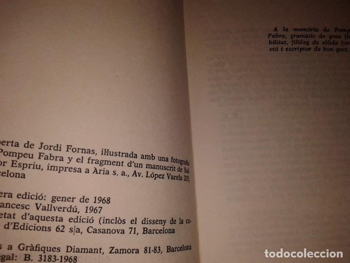 Libros de segunda mano: L&acute;ESCRIPTOR CATALA I EL PROBLEMA DE LA LLENGUA, FRANCESC VALLVERDU, 1968, EN CATALA - Foto 2