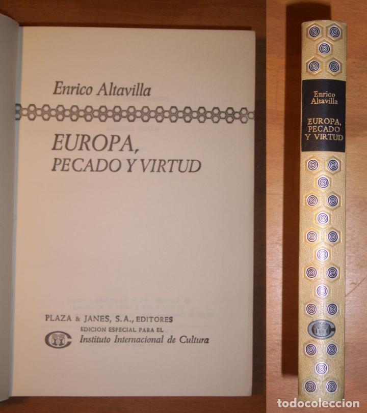 Libros de segunda mano: ALTAVILLA, Enrico. Europa, pecado y virtud - Foto 1