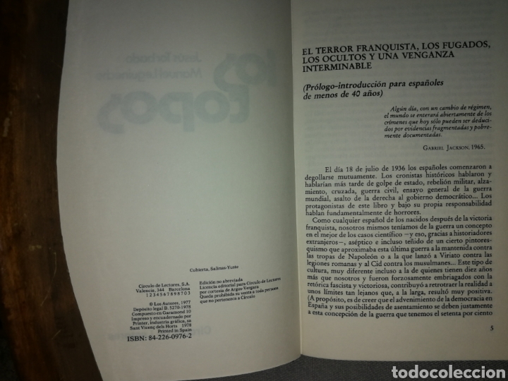 Libros de segunda mano: Los topos - Foto 2