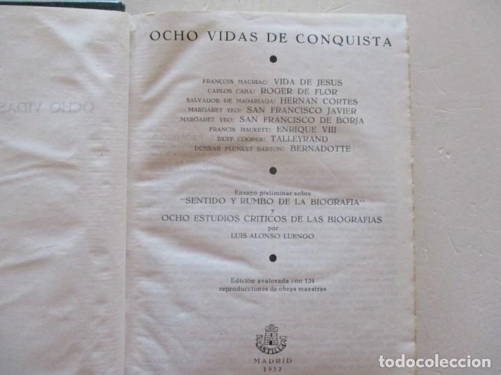 Libros de segunda mano: VV.AA    Ocho vidas de conquista.    RM87735 - Foto 2
