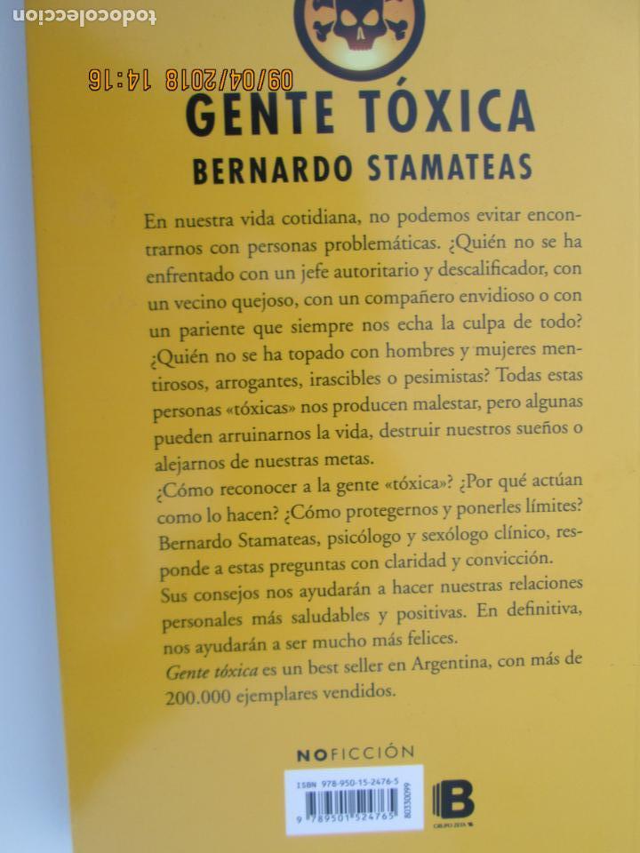 Libros de segunda mano: GENTE T&Oacute;XICA -- BERNANDO STAMATEAS -- EDICIONES B - Foto 2