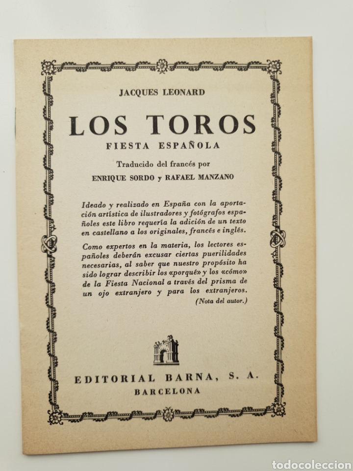Libros de segunda mano: Les Taureaux de Jacques Leonard - Foto 2