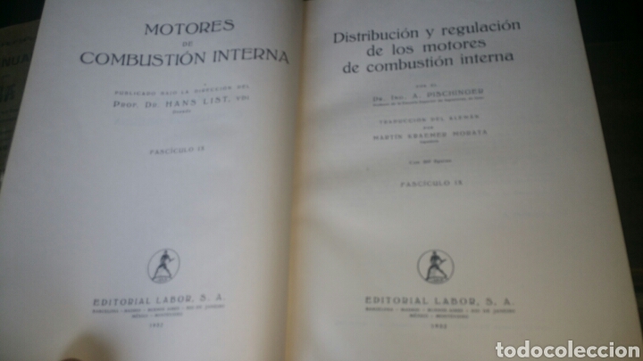 Libros de segunda mano: Motores de combusti&oacute;n interna Hans list a&ntilde;o 1952 - Foto 2