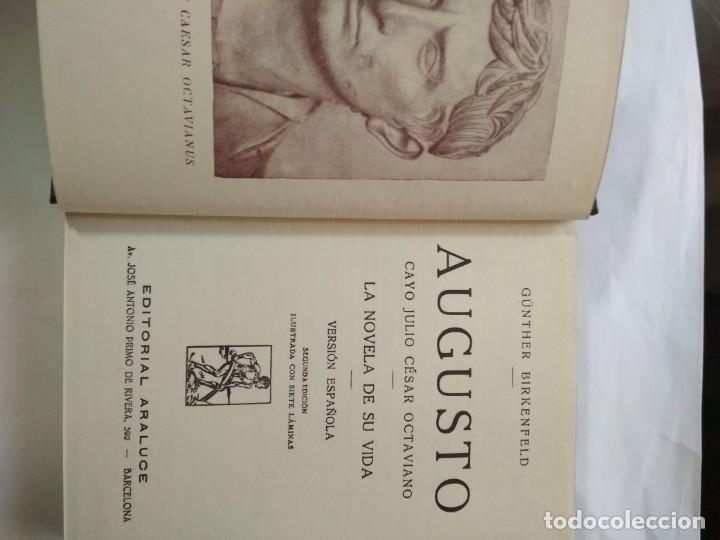 Libros de segunda mano: AUGUSTO - G&Uuml;NTHER BIRKENFELD - La novela de su vida. Versi&oacute;n espa&ntilde;ola. - Foto 2