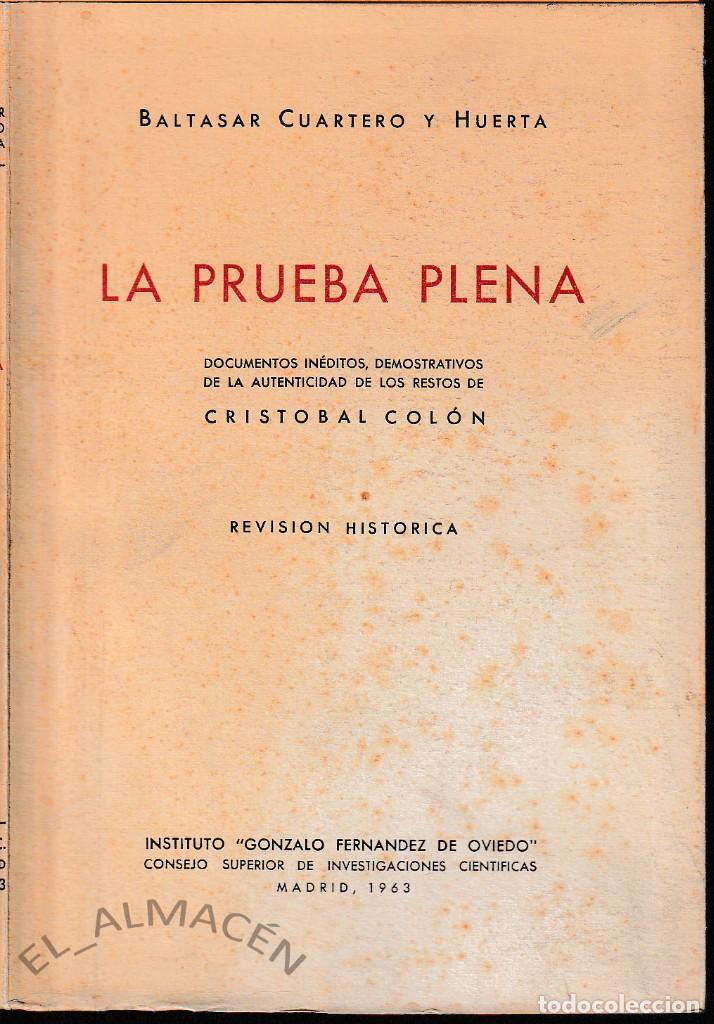 Libros de segunda mano: LA PRUEBA PLENA (CUARTERO Y HUERTA 1963) SIN USAR - Foto 1