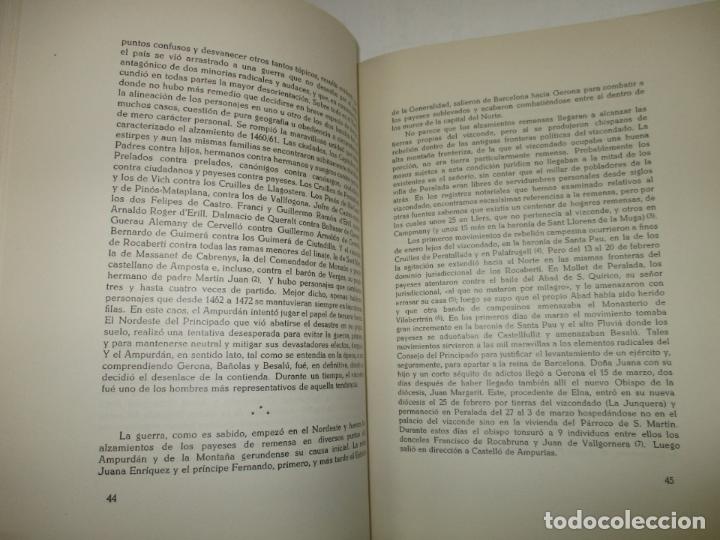 Libros de segunda mano: JOFRE VIII DE ROCABERT&Iacute;, SE&Ntilde;OR DE PERALADA... SOBREQUES VIDAL, Santiago. 1955. - Foto 6