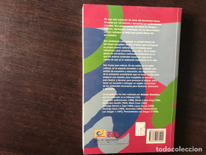 Libros de segunda mano: Frases de sabidur&iacute;a. Antonio Gonz&aacute;lez - Foto 2