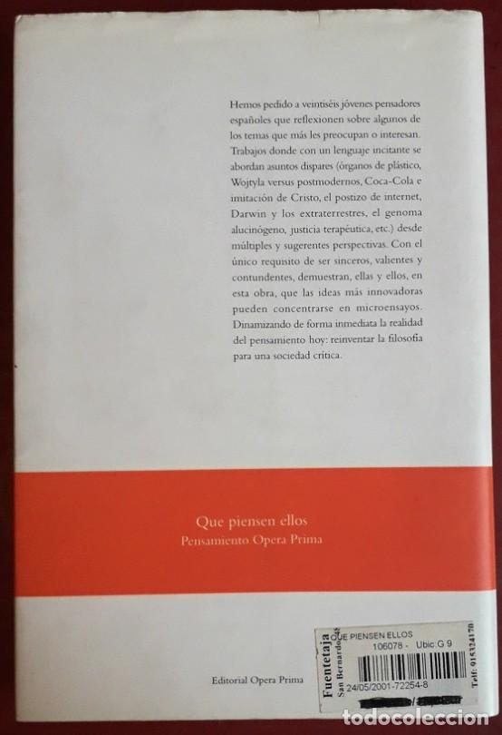 Libros de segunda mano: VV. AA. . Que piensen ellos. Microensayos - Foto 2