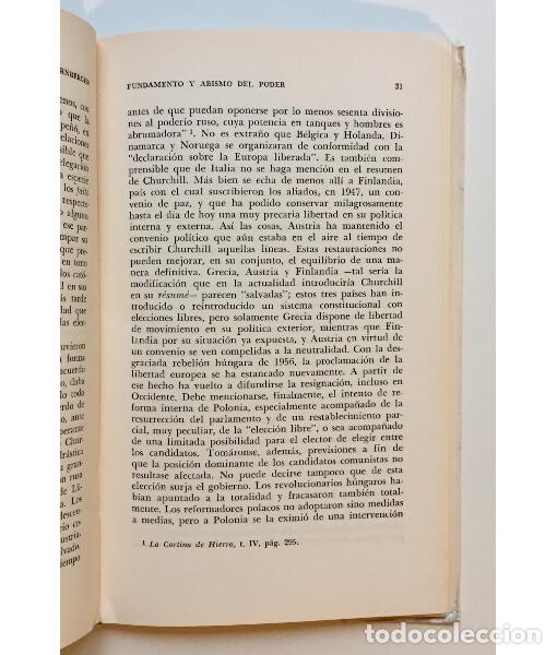 Libros de segunda mano: FUNDAMENTO Y ABISMO DE PODER. STERNBERGER, Dolf. Sur. 1965. - Foto 3