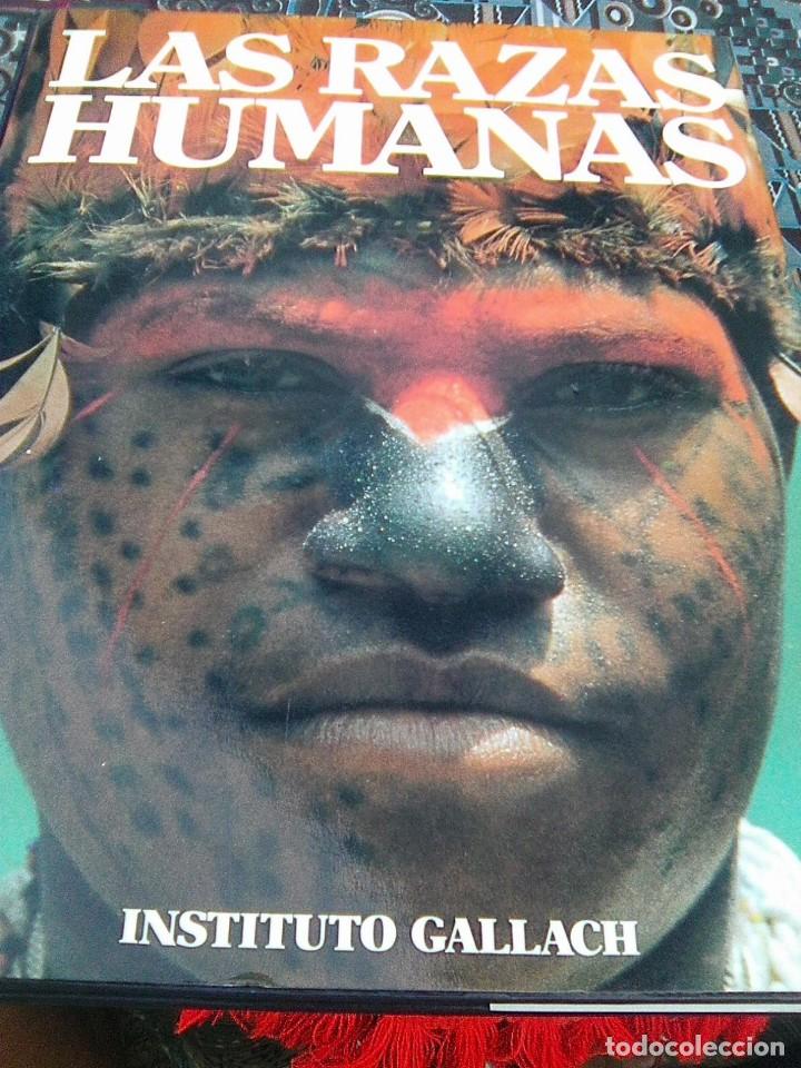 Libros de segunda mano: Razas Humanas 5 - Prehistoria tipos culturales (Oceano-Instituto Gallach,1989)polipiel sobrecubierta