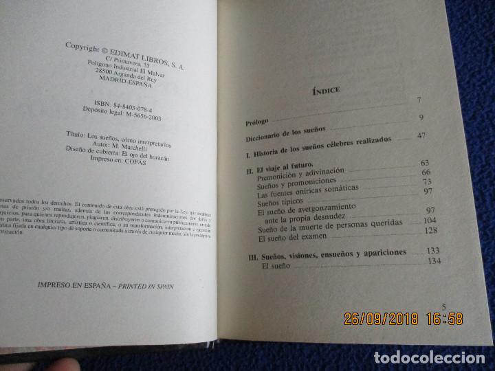 Libros de segunda mano: LOS SUE&Ntilde;OS Como interpretarlos M. Marchelli. Edimat Libros 2003 - Foto 4