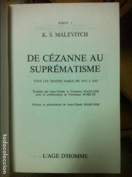 Libros de segunda mano: Mal&eacute;vitch. De C&eacute;zanne au supr&eacute;matisme. 1993 - Foto 2