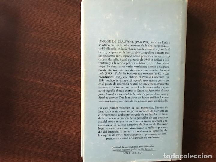 Libros de segunda mano: Memorias de una joven formal. Simone de Beauvoir - Foto 2