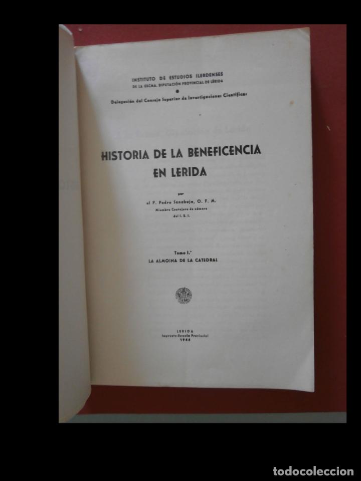 Livres d'occasion: Historia de la beneficencia en Lerida. P. Pedro Sanahuja. Tomo 1&ordm;. La almoina de la Catedral