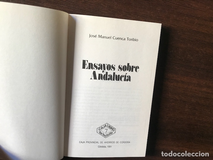 Libros de segunda mano: Ensayos sobre Andaluc&iacute;a. Jos&eacute; Manuel Cuenca - Foto 3