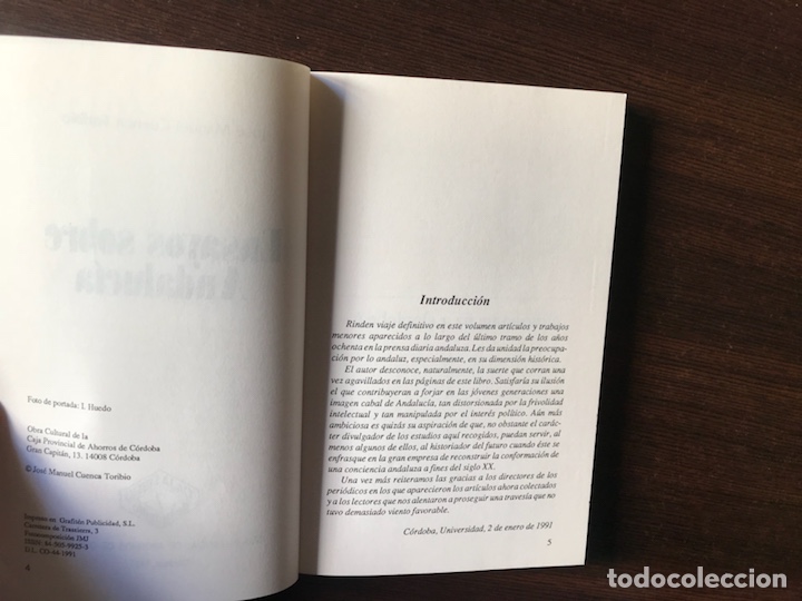 Libros de segunda mano: Ensayos sobre Andaluc&iacute;a. Jos&eacute; Manuel Cuenca - Foto 4
