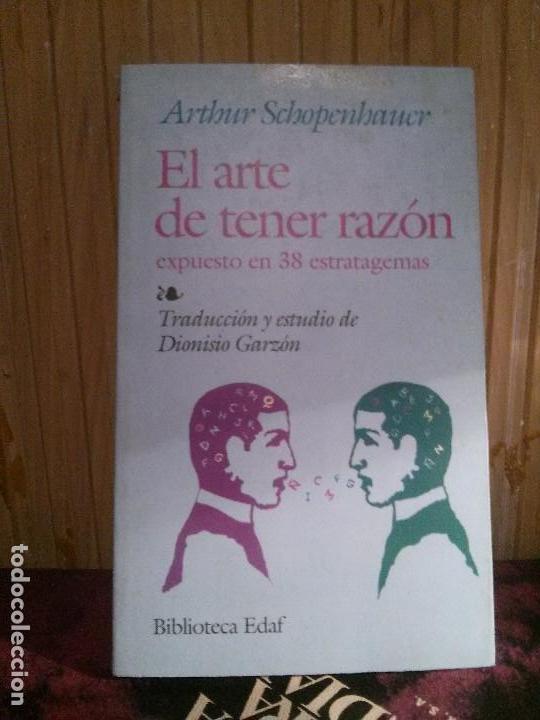 Libros de segunda mano: El arte de tener raz&oacute;n, Arthur Schopenhauer, Ed. Edaf - Foto 1