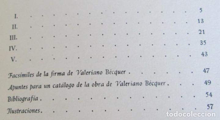 Libros de segunda mano: VALERIANO B&Eacute;CQUER - Por Rafael Santos Torroella 1948 - Foto 5