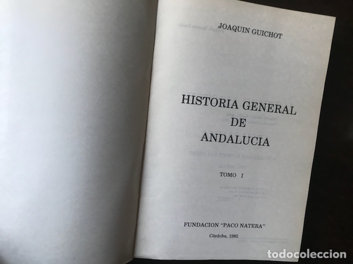 Libros de segunda mano: Historia general de Andaluc&iacute;a. Joaqu&iacute;n Guichot. Dos libros. - Foto 2