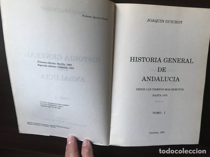 Libros de segunda mano: Historia general de Andaluc&iacute;a. Joaqu&iacute;n Guichot. Dos libros. - Foto 3