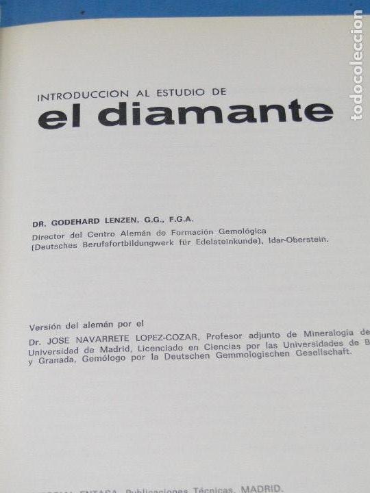Libros de segunda mano: Introducci&oacute;n al estudio de el diamante.-Dr. Godehard Lenzen - Foto 2