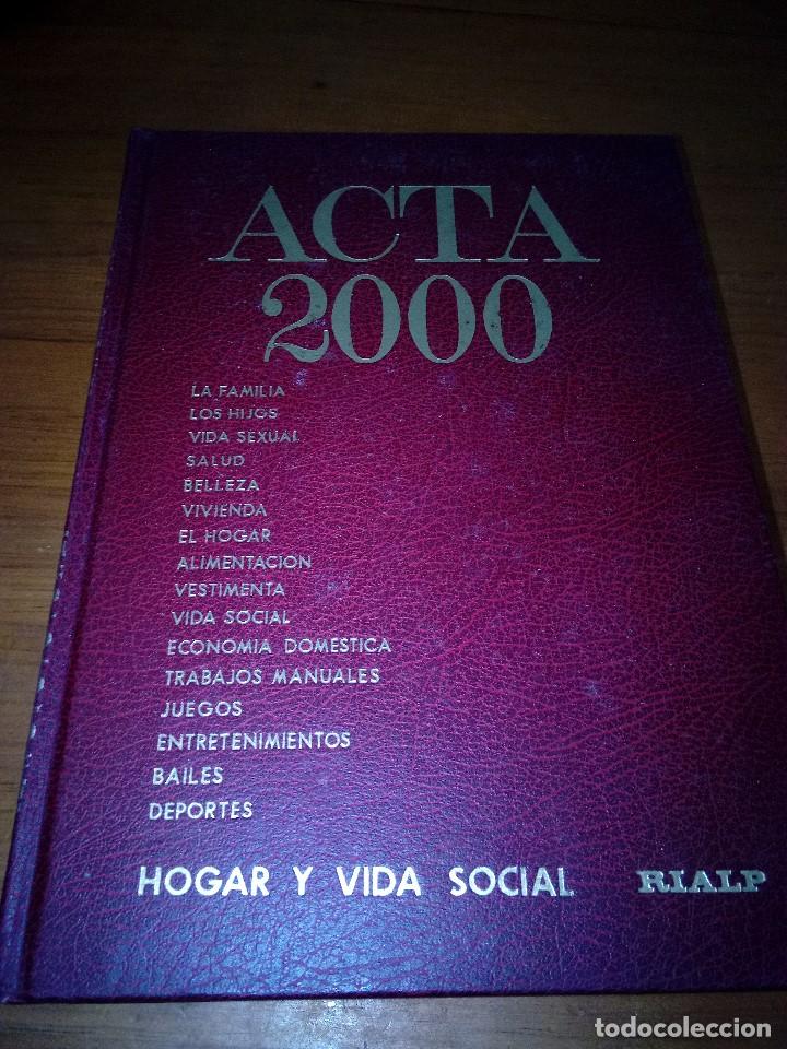 Libros de segunda mano: ACTA 2000 HOGAR Y VIDA SOCIAL. - Foto 1