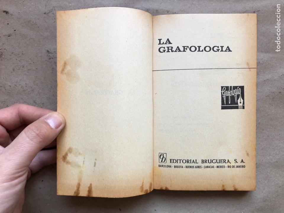 Libros de segunda mano: LA GRAFOL&Oacute;GICO. EDICIONES BRUGUERA 1970 (1&ordf;EDICI&Oacute;N). - Foto 2