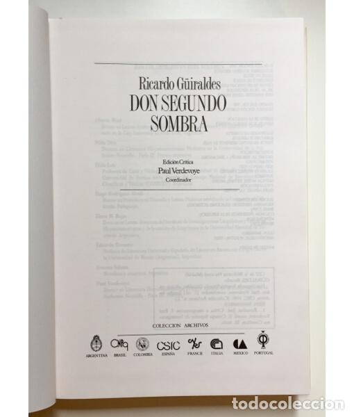 Libros de segunda mano: DON SEGUNDO SOMBRA. G&Uuml;IRALDES, Ricardo. CSIC. 1991. - Foto 2