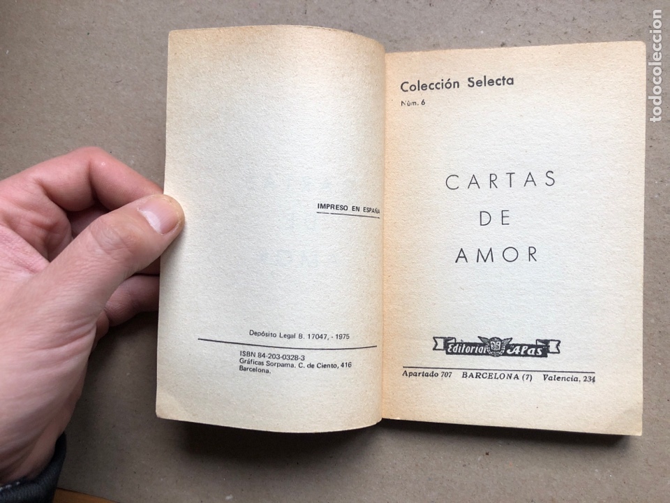 Libros de segunda mano: CARTAS DE AMOR. COLECCI&Oacute;N SELECTA N&deg;6. EDITORIAL ALAS 1975. - Foto 2