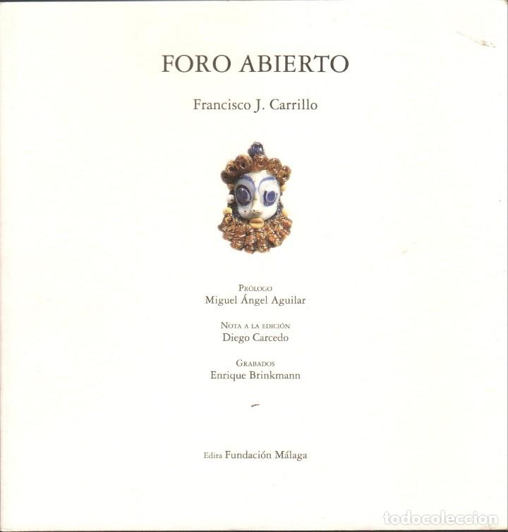 Libros de segunda mano: FORO ABIERTO / FRANCISCO J. CARRILLO - Foto 1