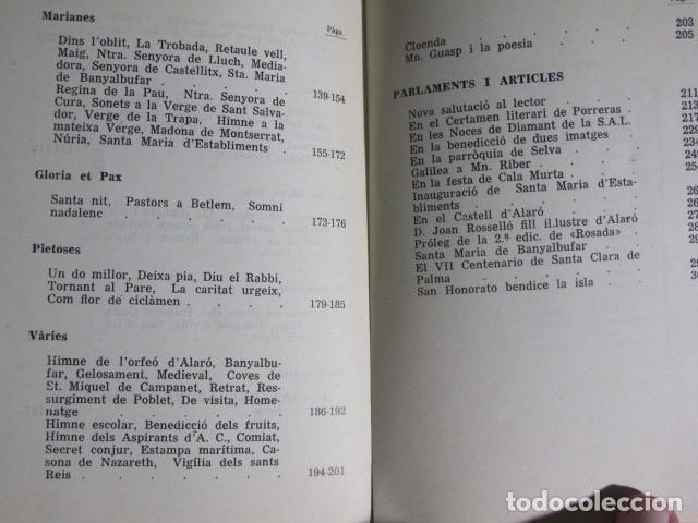 Libros de segunda mano: Mn. Bartomeu Guasp. PR. Obra diversa en vers i en prosa, Mallorca, 1961 - Foto 6