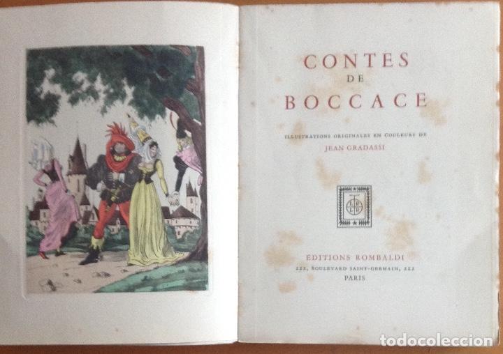 Libros de segunda mano: CONTES DE BOCCACE GRABADOS ORIGINALES DE JEAN GRADASSI EDICION NUMERADA - Foto 2