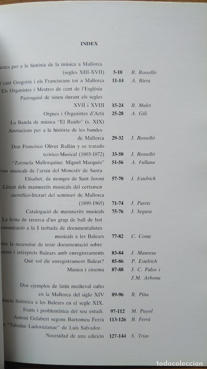 Libros de segunda mano: La m&uacute;sica a Mallorca - Foto 2