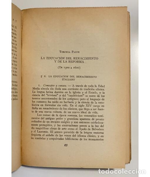 Libros de segunda mano: HISTORIA DE LA EDUCACI&Oacute;N. WICKERT, Richard. Editorial Losada. 1945. - Foto 3