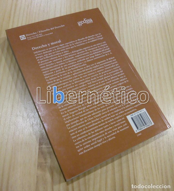 Libros de segunda mano: Derecho y moral. Rodolfo V&aacute;zquez - Foto 2