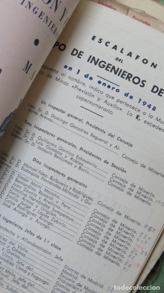 Libros de segunda mano: ESCALAFONES DE LOS CUERPOS DE MINAS. 1948 - Foto 3