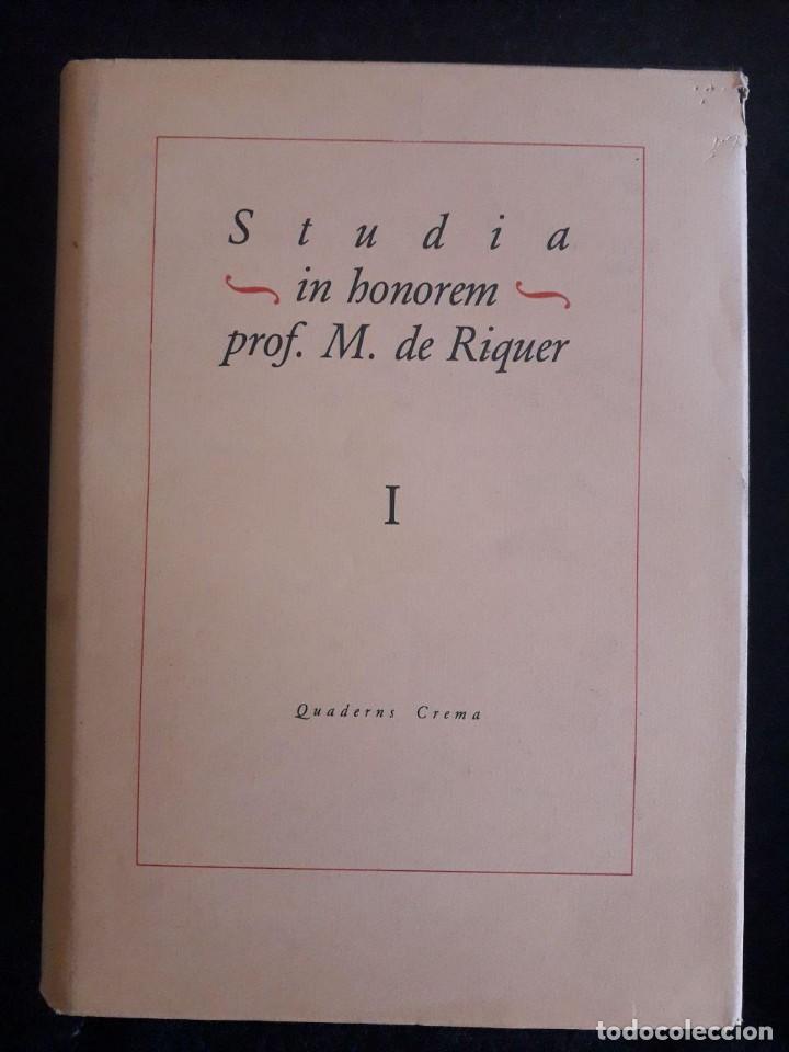 Libros de segunda mano: STUDIA IN HONOREM PROF. M. DE RIQUER I / EDI. QUADERNS CREMA / EDICI&Oacute;N 1986 - Foto 1