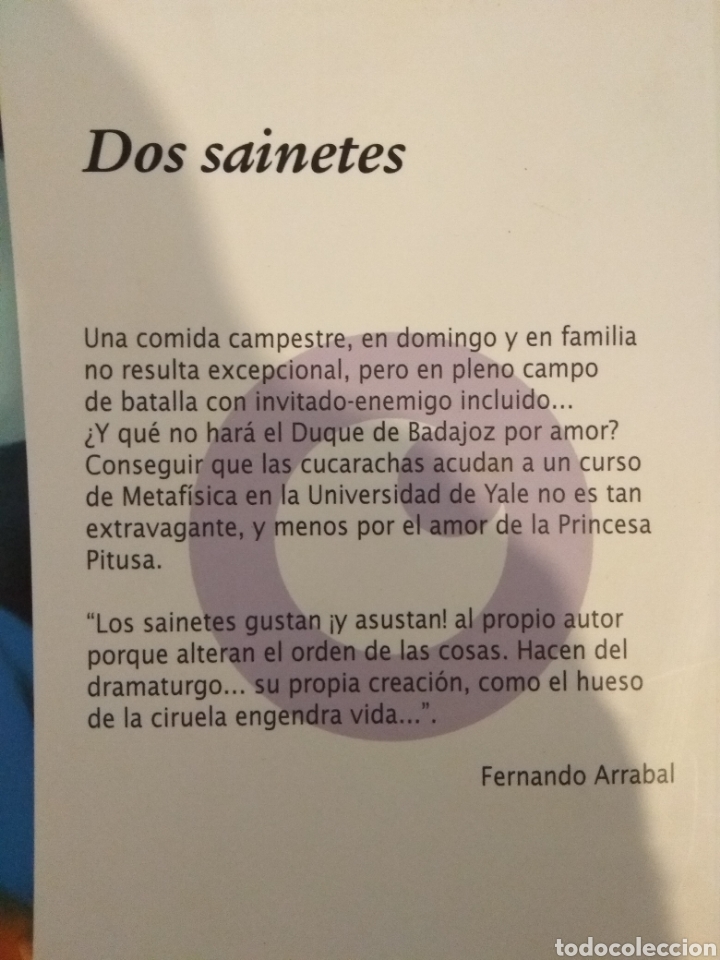 Libros de segunda mano: Dos sainetes. Fernando Arrabal. Everest - Foto 2