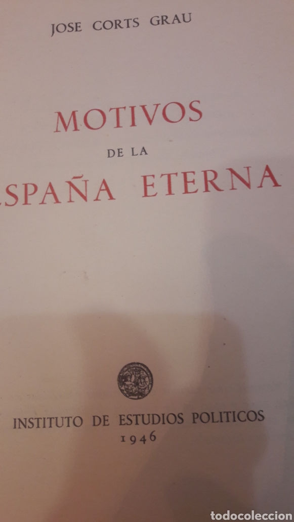 Libros de segunda mano: motivos de la Espa&ntilde;a Eterna Jose Corts Grau - Foto 2