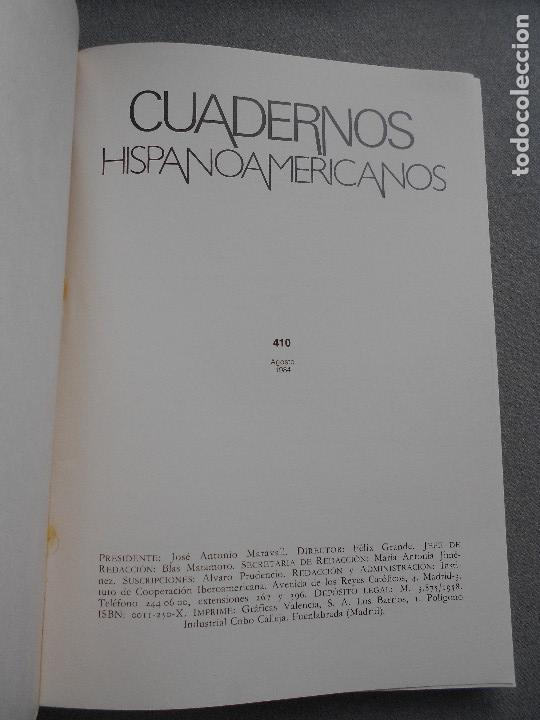 Libros de segunda mano: CUADERNOS HISPANOAMERICANOS, N&ordm; 410 - Foto 2