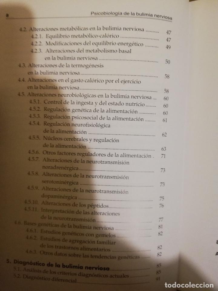 Libros de segunda mano: PSICOBIOLOGIA DE LA BULIMIA NERVIOSA (VV. AA.) - Foto 4