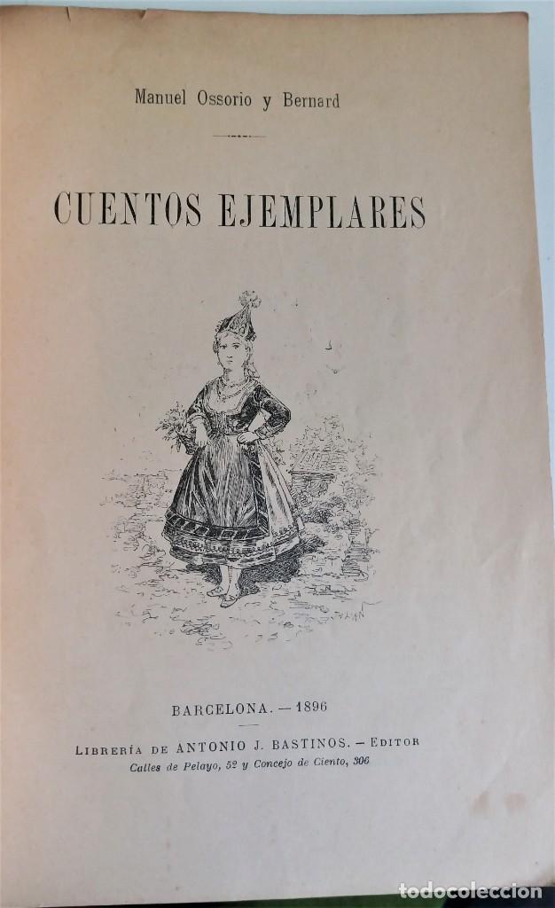 Libros de segunda mano: Cuentos Ejemplares, por Manuel Ossorio y Bernard 1896 - Foto 2