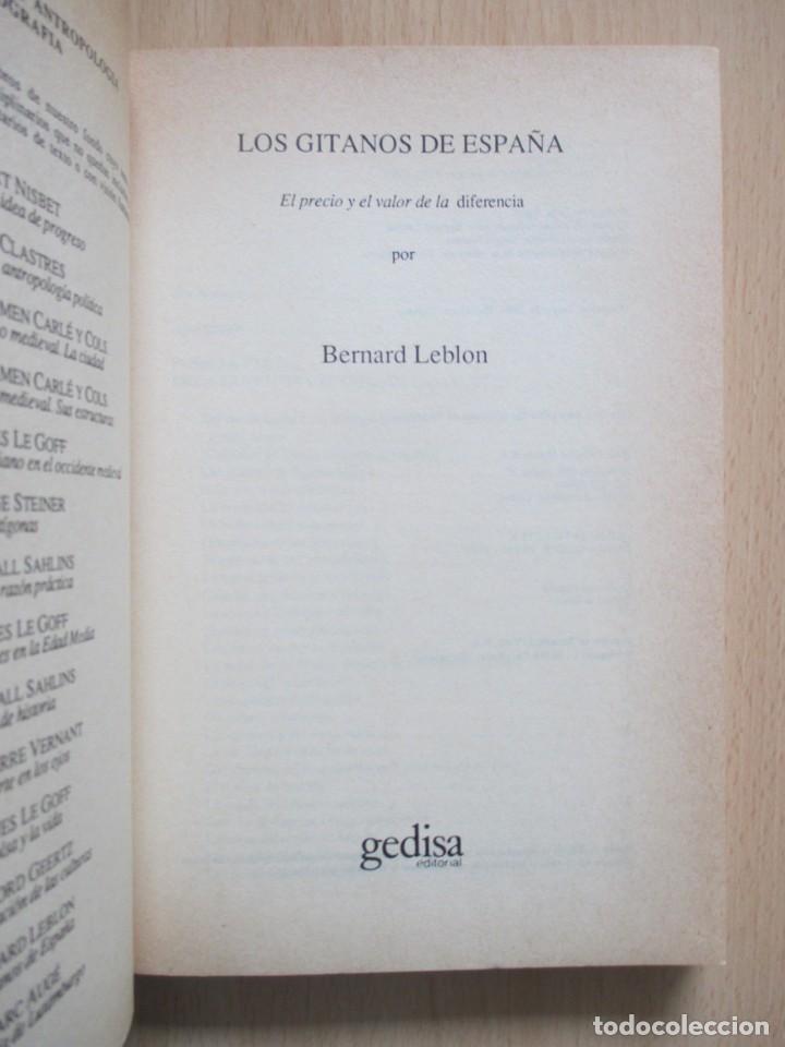 Libros de segunda mano: Los Gitanos de Espa&ntilde;a. El precio y el valor de la diferencia, de Bernard Leblon - Foto 3