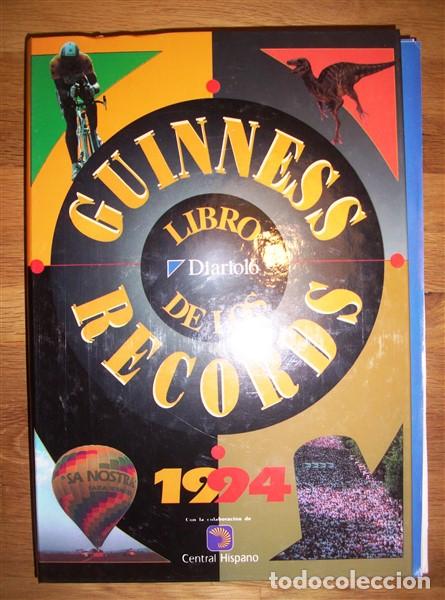 Libros de segunda mano: LIBRO GUINNESS de los Records. 1994 / Diario 16 ; Central Hispano - Foto 1