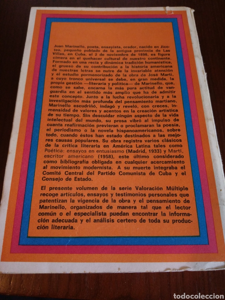 Libros de segunda mano: Recopilaci&oacute;n de textos sobre Juan Marinello - Foto 3