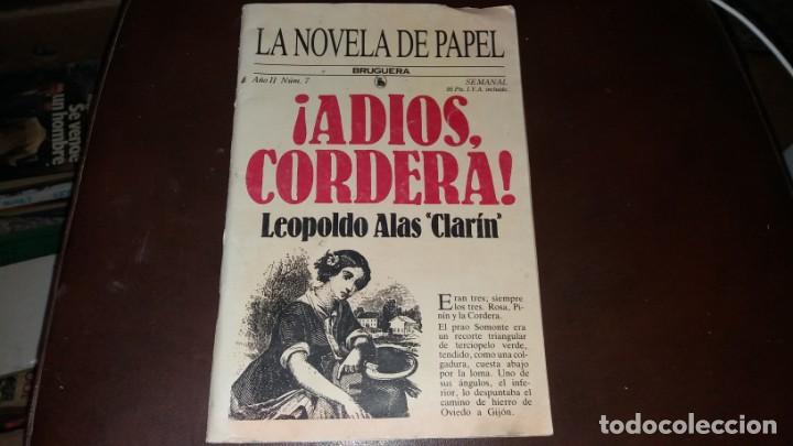 Libros de segunda mano: Libro de LA NOVELA PAPEL ADI&Oacute;S CORDERA Leopoldo Alas clarin